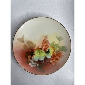 GERMANY Thomas Bavaria Hand Painted Flowers Plate Gold Gilded 7.5”